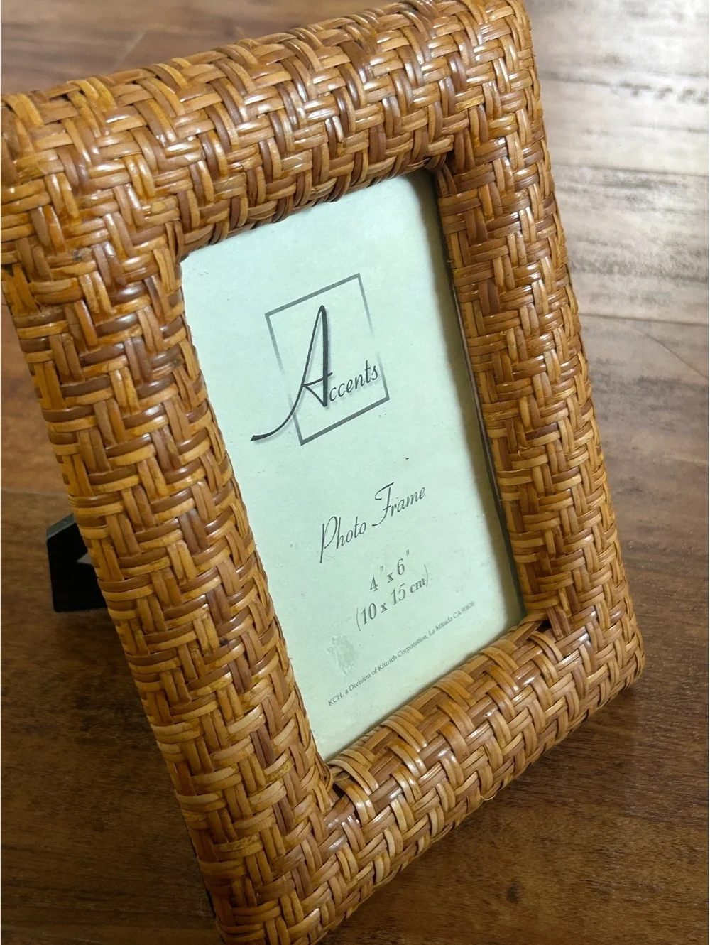 Accents 4x6 Woven Rattan Photo Frame